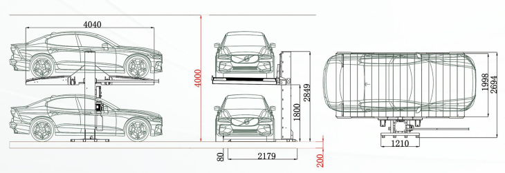 POPS20/1800 — technical blueprint with dimensions
